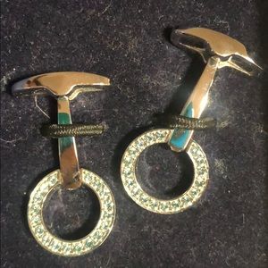 Swarovski cuff links crustal